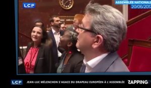 Jean-Luc Mélenchon agacé devant le drapeau européen à l'Assemblée nationale (vidéo)