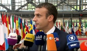 Macron plaide pour "une Europe qui protège" à son premier sommet européen à Bruxelles