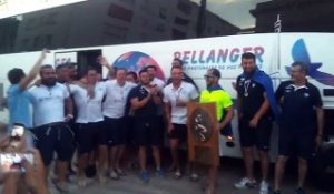 Le retour des joueurs du CAP, champions de France de rugby, à Périgueux