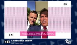 L'étonnant selfie-vidéo d'Emmanuel Macron et Arnold Schwarzenegger