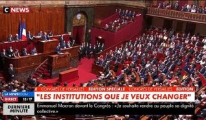 Congrès de Versailles: Emmanuel Macron appelle à "en finir avec cette recherche incessante du scandale" - Regardez