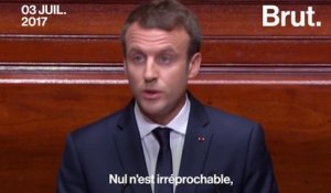 Devant le Congrès de Versailles, Emmanuel Macron dit vouloir en finir avec "cette recherche incessante du scandale"
