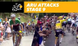 Aru attaque alors que Froome a un problème mécanique / Aru attacks while Froome has a mechanical problem - Étape 9 / Stage 9 - Tour de France 2017