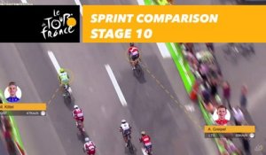 Comparaison du sprint intermédiaire / Intermediate sprint comparison - Étape 10 / Stage 10 - Tour de France 2017
