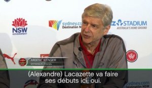 Arsenal - Wenger : "Lacazette va faire ses débuts jeudi"