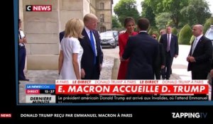 Donald Trump : Brigitte Macron lui tend la main, il lui fait la bise (Vidéo)