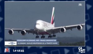 L'atterrissage effrayant d'un A380 à cause de la tempête Xavier