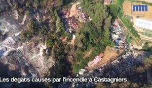 Incendie à Castagniers : les images aériennes des dégâts