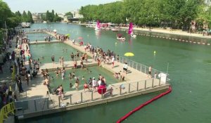 Paris: lancement officiel des baignades dans le canal