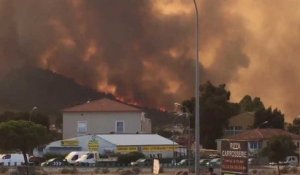 Les images du terrible incendie qui dévaste Biguglia et Olmeta, tout près de Bastia