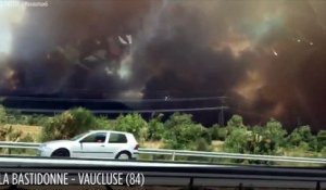 Incendie à La Bastidonne, dans le Vaucluse, tout près de l'A51