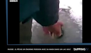 Un Russe pêche à la main sous la glace (Vidéo)