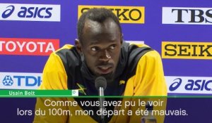 Mondiaux 2017 - Bolt : "J'ai pris un mauvais départ"