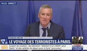 Attaque de Levallois: le suspect arrêté avait "un intérêt récent mais certain" pour Daesh, confirme François Molins