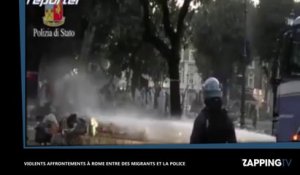 Rome : Violents affrontements entre des migrants et la police (vidéo)