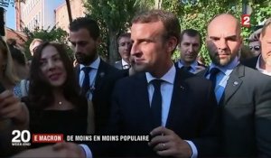Emmanuel Macron : de moins en moins populaire