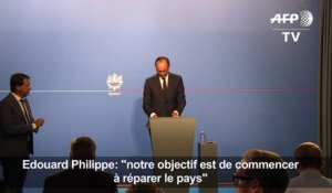 Philippe: "notre objectif est de commencer à réparer le pays"