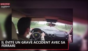 Un conducteur évite deux graves accidents et la mort à bord de sa Ferrari (Vidéo)
