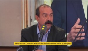 Ordonnances : "Il n'y a aucune relation entre le droit du Travail et le chômage" P.Martinez (CGT)