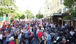 Manifestation à Ajaccio contre la réforme du code du travail