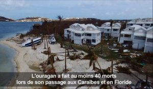 Irma: survol en drone de Saint-Martin dévastée