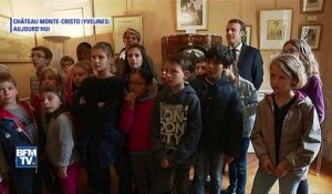 Macron visite le château de Monte-Cristo auprès des enfants