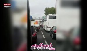 Un homme fait du hoverboard sur l'autoroute A4 (vidéo)