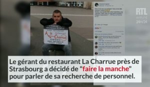 Près de Strasbourg, un restaurateur "fait la manche" pour recruter