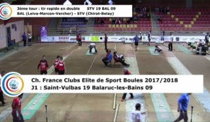 Troisième tour, tir rapide double, Club Elite Masculin J1, Saint-Vulbas vs Balaruc-les-Bains, septembre 2017