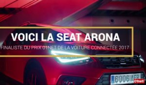 Voici la Seat Arona « Finaliste du Prix 01net de la voiture connectée 2017 »