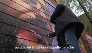 A Londres, le street artiste Dreph célèbre l'immigration