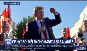 Avec les salariés de General Electric-Alstom, Mélenchon fustige les dirigeants