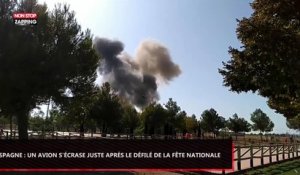 Espagne : Un avion militaire s’écrase juste après le défilé de la fête nationale (Vidéo)