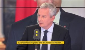 Bruno Le Maire, ministre de l'Économie, confirme que la transformation de l'emploi prendra du temps, mais "ces résultats seront solides"