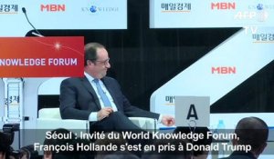 A Séoul, Hollande dénonce la "double faute" de Trump sur l'Iran