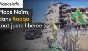 Place Naïm, le 17 octobre, dans Raqqa tout juste libérée