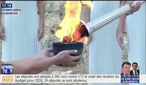 La flamme pour les JO d'hiver 2018 à Pyeongchang a été allumée à Olympie