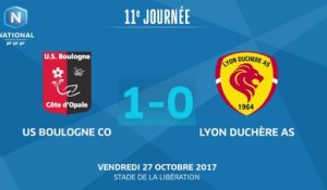 J11: US Boulogne CO-Lyon Duchère AS (1-0), le résumé