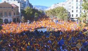 Catalogne : des centaines de milliers d'unionistes protestent contre l'indépendance