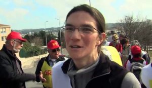 Virginie Lemoine, du Roller-Skate de Martigues a parcouru un morceau du GR 2013 en rollers.