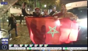 Scènes de liesse et heurts avec la police sur les Champs-Elysées après la qualification du Maroc
