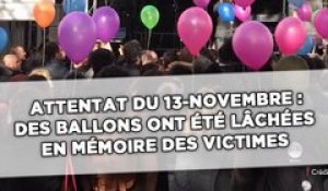 Attentats du 13-Novembre: Des ballons ont été lâchés en mémoire des victimes