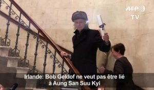 Dublin: Bob Geldof ne veut pas être lié à Aung San Suu Kyi