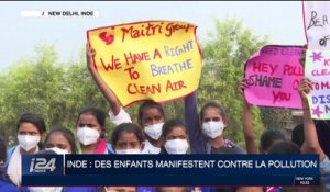 Inde: des enfants manifestent contre la pollution