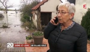 Inondations : au bord de la Saône, des villages isolés par la crue