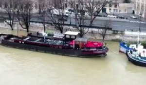 Découvrez les images impressionnantes de la crue à Paris filmées par un drone de la préfecture de police - VIDEO