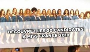 Découvrez les 30 candidates à Miss France 2018