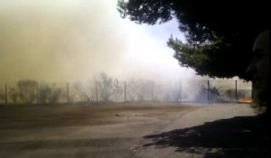 Des élèves de Lurçat filment le feu durant l'évacuation du lycée.