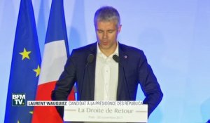 "Il n'y aura jamais d'alliance avec Marine Le Pen", promet Wauquiez