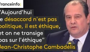 Gérard Filoche est "indéfendable" pour Jean-Christophe Cambadélis : "Aujourd'hui le désaccord n'est pas politique, il est éthique, et on ne transige pas sur l'éthique."